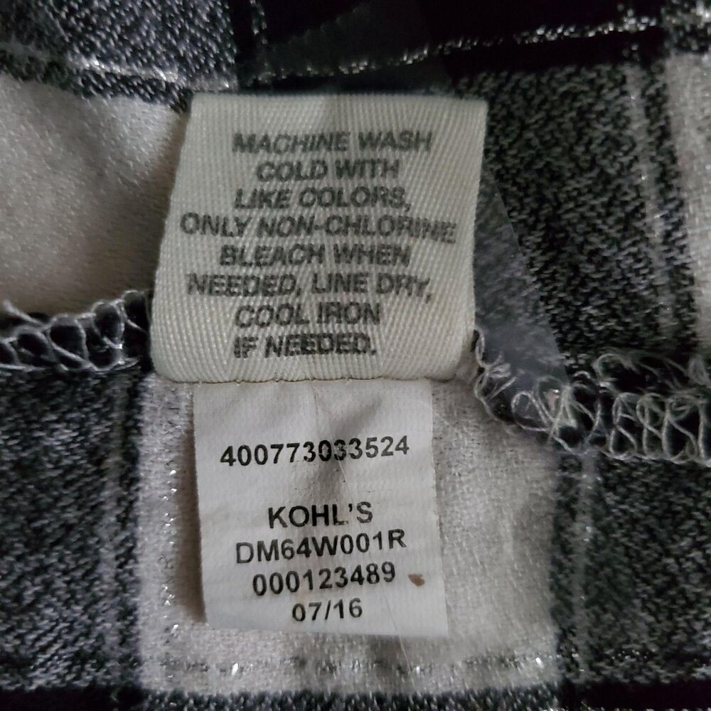 Mudd Girl’s Black And White Plaid Button Down Long Sleeve Shirt Size 7-8 - Picture 8 of 11